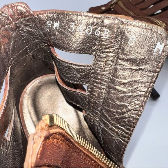 Stuart Weitzman Women's Brown Leather Cage Gladiator Platform High Heel Sandals - Picture 13 of 14